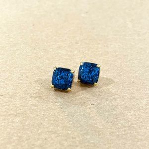 Kate Spade New York Confetti Stud Earrings Sapphire Set in Gold